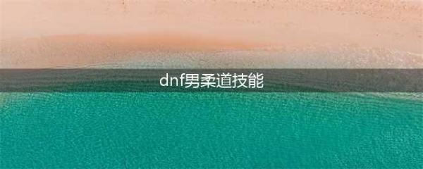 《DNF》2021男柔道技能怎么点 男柔道技能加点推荐(dnf男柔道技能)