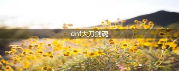 《DNF》105级胜负之役太刀剑魂装备属性详解(dnf太刀剑魂)