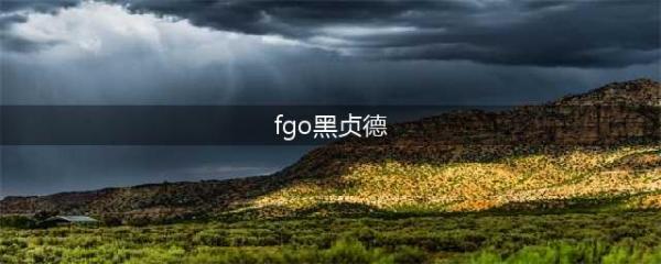 《FGO》黑贞德人物设定 黑化历史背景(fgo黑贞德)