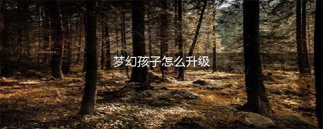 梦幻西游孩子怎么升级 孩子升级攻略