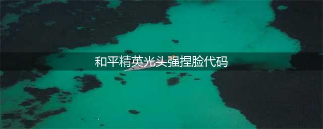 《和平精英》光头强捏脸代码汇总 捏脸代码光头强是多少