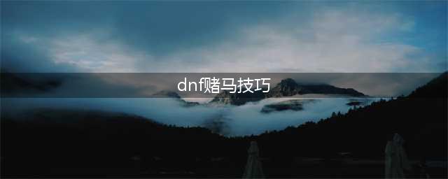 dnf赌马bug发家赚钱技巧攻略 dnf赌马怎么玩(dnf赌马技巧)