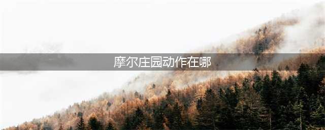 摩尔庄园手游动作位置一览 动作在哪