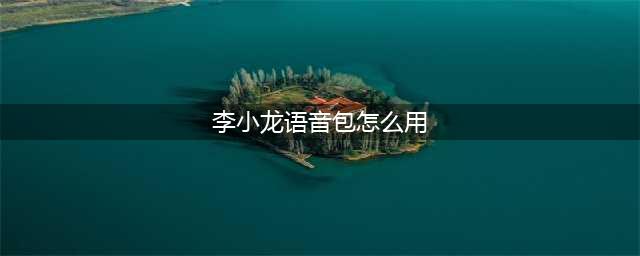 《王者荣耀》李小龙粤语语音包怎么设置 李小龙粤语语音包设置方法分享(李小龙语音包怎么用)