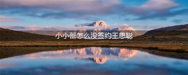 王思聪选的妹子小小蕾揭露做主播的忧愁(小小蕾怎么没签约王思聪)