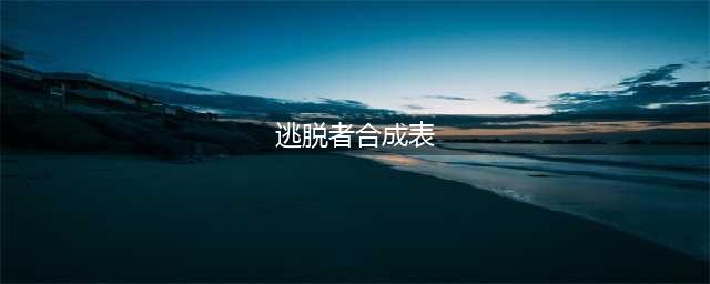 逃脱者行尸走肉全物品合成表介绍(逃脱者合成表)