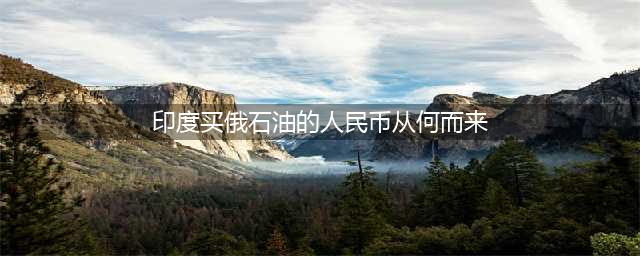 印度用人民币购俄石油，印度的人民币从哪来？助力人民币国际化？(印度买俄石油的人民币从何而来)