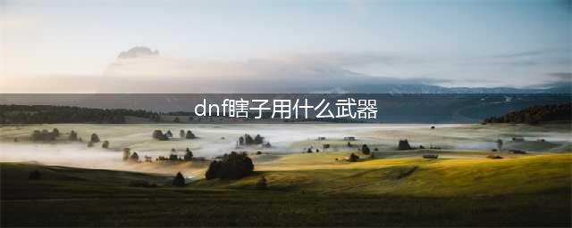 《DNF》2020瞎子装备怎么选 瞎子装备推荐(dnf瞎子用什么武器)