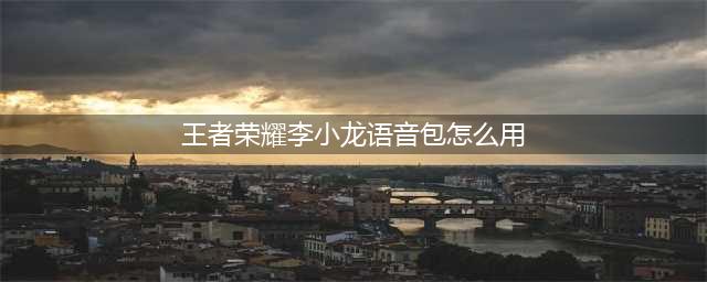 《王者荣耀》李小龙语音包怎么用 李小龙语音包设置教程(王者荣耀李小龙语音包怎么用)