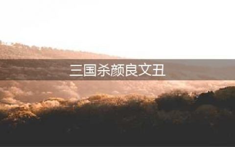 《三国杀》颜良文丑台词是什么 颜良文丑台词介绍(三国杀颜良文丑)