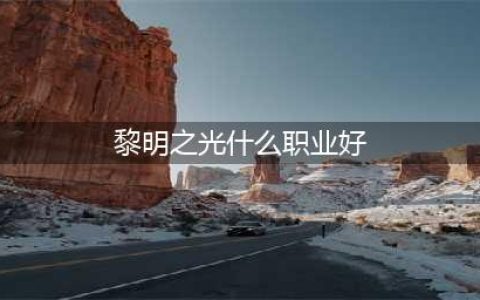 黎明之光职业后期谁厉害 具体介绍