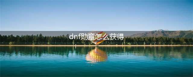 《DNF》怎么获取勋章 勋章的获取方法分享(dnf勋章怎么获得)