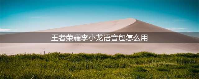 《王者荣耀》李小龙语音包在哪设置 李小龙粤语语音包使用技巧分享(王者荣耀李小龙语音包怎么用)