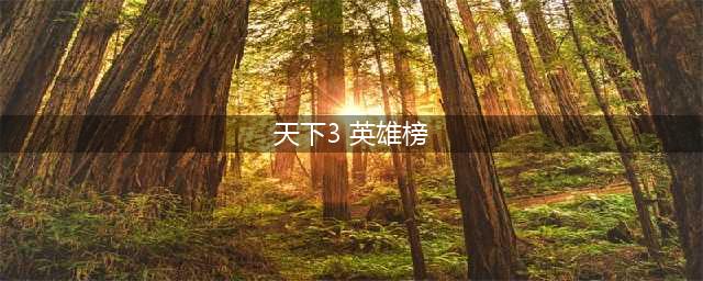 《天下3》英雄榜怎么查看 英雄版查询方法介绍(天下3 英雄榜)