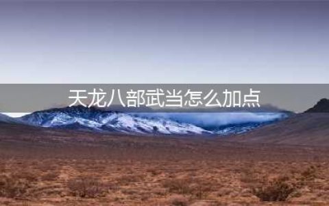 天龙八部2手游武当怎么加点 天龙八部2手游武当加点推荐​