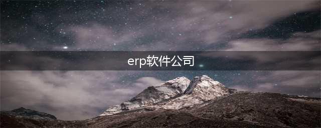 ERP软件主要国产品牌厂商（70家）(erp软件公司)