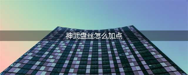 《神武4》盘丝岭怎么加点 盘丝岭加点分享(神武盘丝怎么加点)