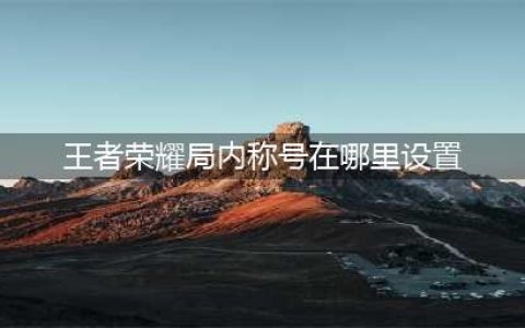 王者荣耀局内称号怎么设置 局内称号设置教程
