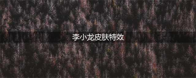 《王者荣耀》李小龙皮肤特效怎么样 李小龙皮肤技能特效演示(李小龙皮肤特效)