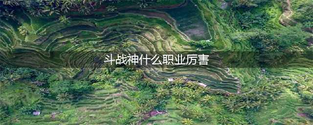 斗战神什么职业好 职业选择推荐(斗战神什么职业厉害)