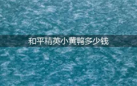 《和平精英》潮萌小黄鸭手雷要多少钱 小黄鸭手雷售价一览(和平精英小黄鸭多少钱)